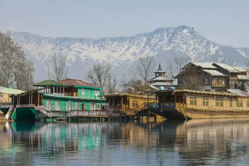 Snow-dusted peaks above Dal Lake, Kashmir