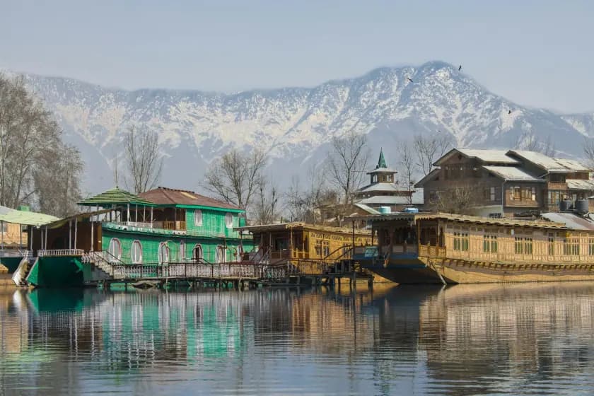 Snow-dusted peaks above Dal Lake, Kashmir